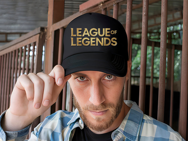 Gorra Trucker League Of Legends Videojuegos Ps5 Xbox Pc Lol Negro Ajustable Lol