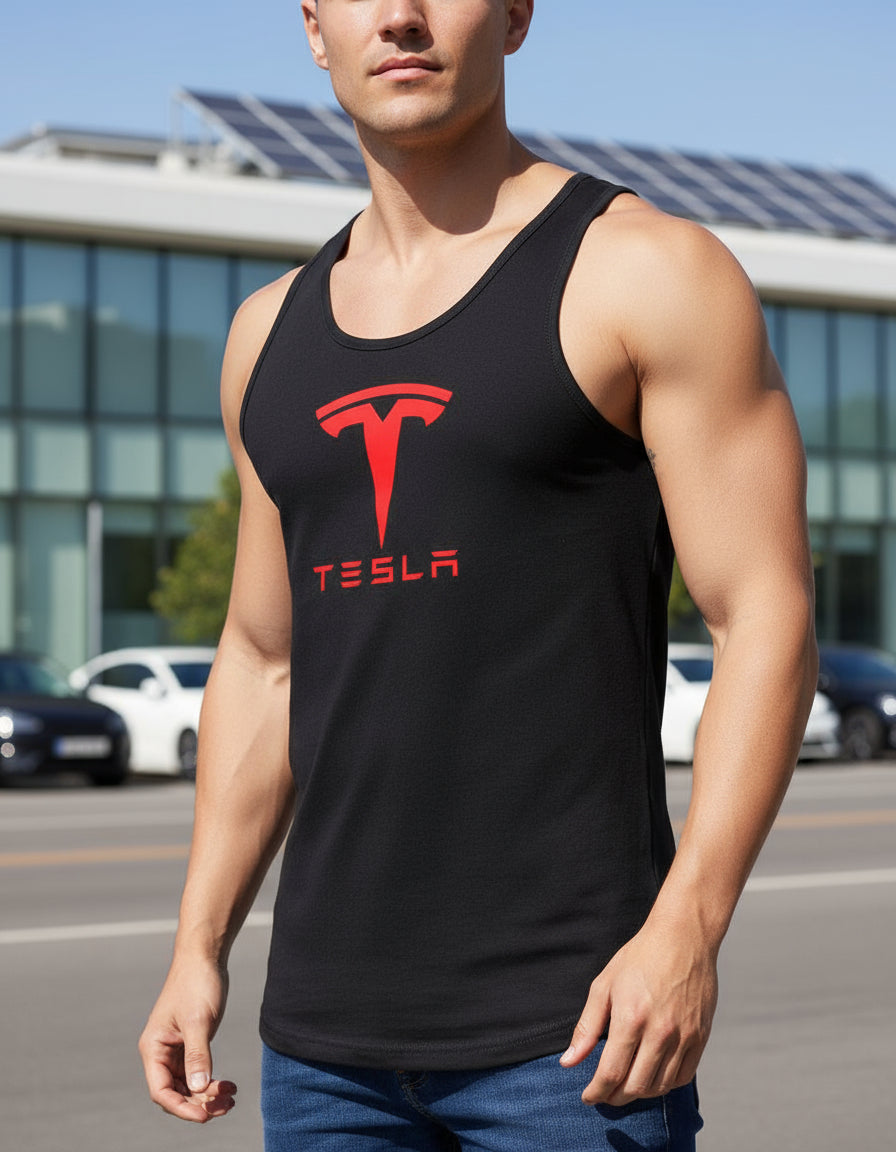 Playera Sin Mangas Tesla Automovilismo Vehículo Coche