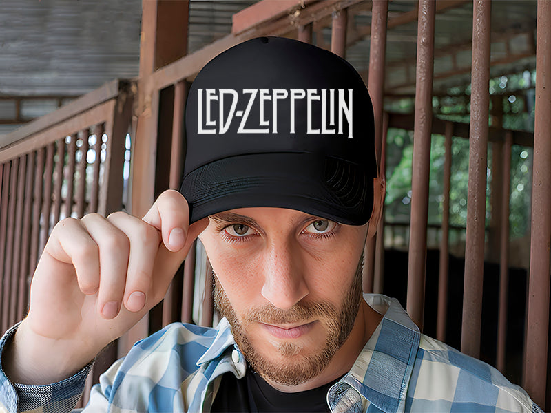 Gorra Trucker Led Zeppelin Música Rock Negro Ajustable Lz