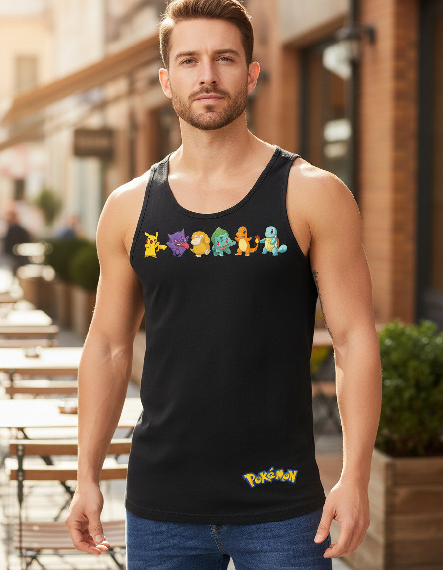 Playera Sin Mangas Pokémon Gengar Pikachu Charmander