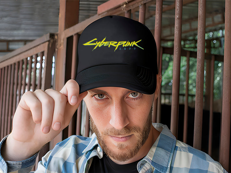 Gorra Trucker Cyberpunk Videojuegos Gamer Streaming Ps5 Xbox Negro Ajustable Cbpk