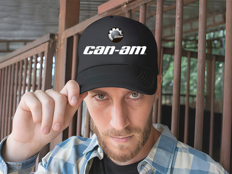 Gorra Can Am Vehículo Todoterreno Automovilismo Negro Ajustable Can Am