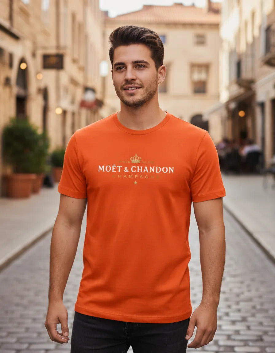 Playera Moët & Chandon Champagne Bebida Lujo Elegante Moda