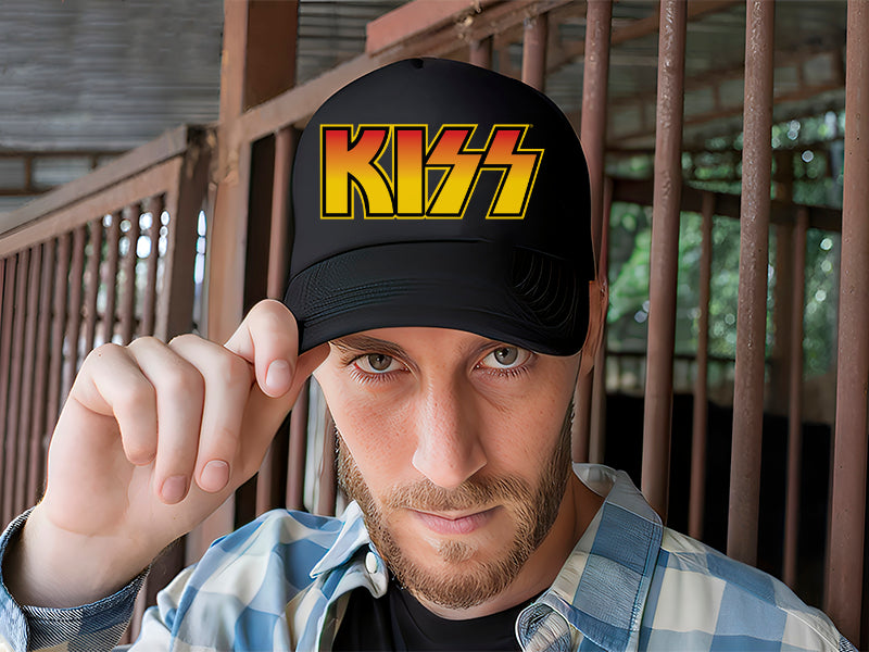 Gorra Trucker Kizz Música Rock Negro Ajustable Kizz