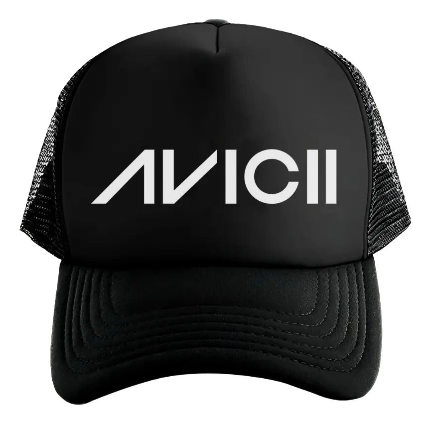 Gorra Trucker Avicii Música Electrónica Negro Ajustable Avc