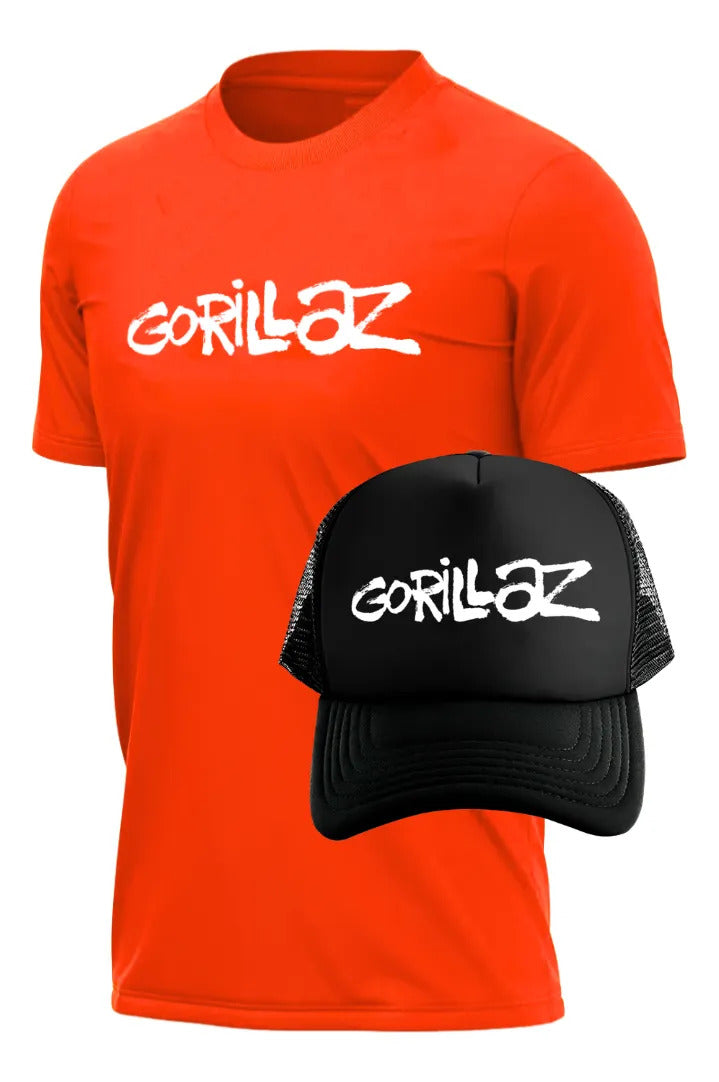 Playera Y Gorra Gorillaz Música Hip Hop Rock Pop Electrónica