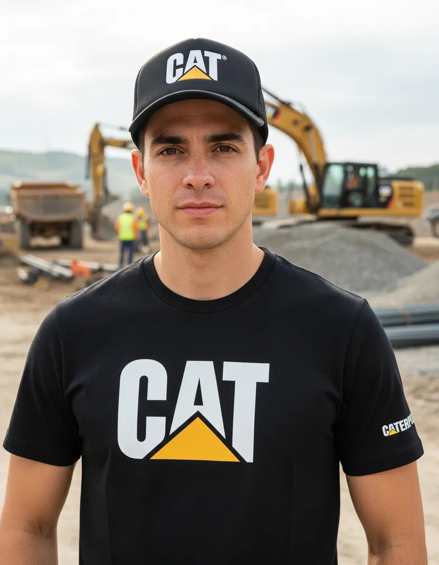 Playera Y Gorra Caterpillar Maquinaria Construcción