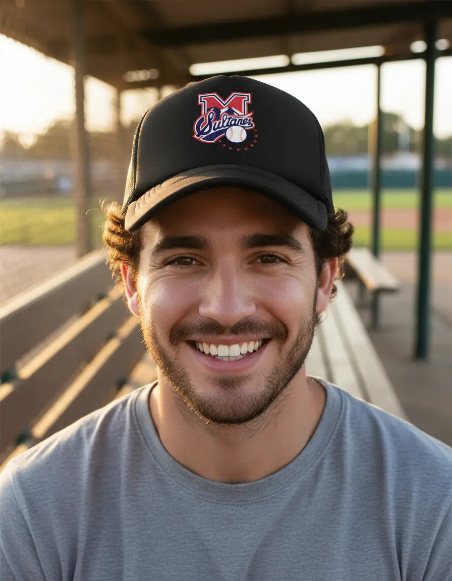 Gorra Sultanes Monterrey Béisbol Lmb México Deportes Negro Ajustable Sultanes