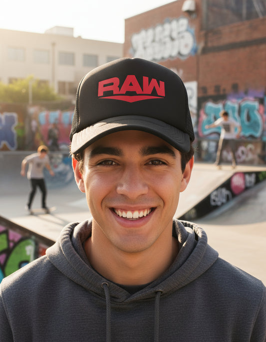 Gorra Raw Wwe Wrestling Aaa Triple A Lucha Deportes Negro Ajustable Raw