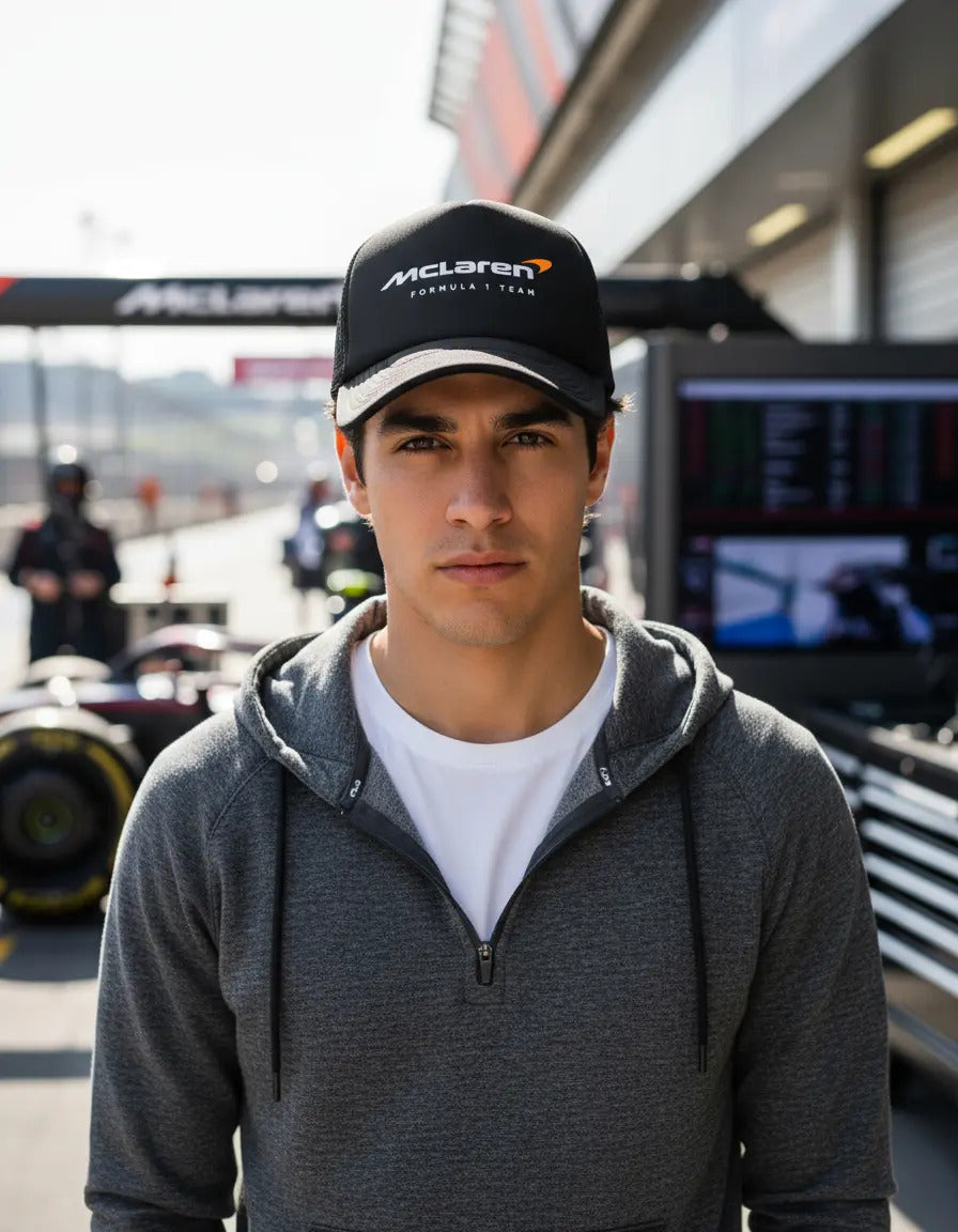 Gorra Mclaren Formula 1 Team F1 Automovilismo Vehículo Coche Negro Ajustable Mf1t