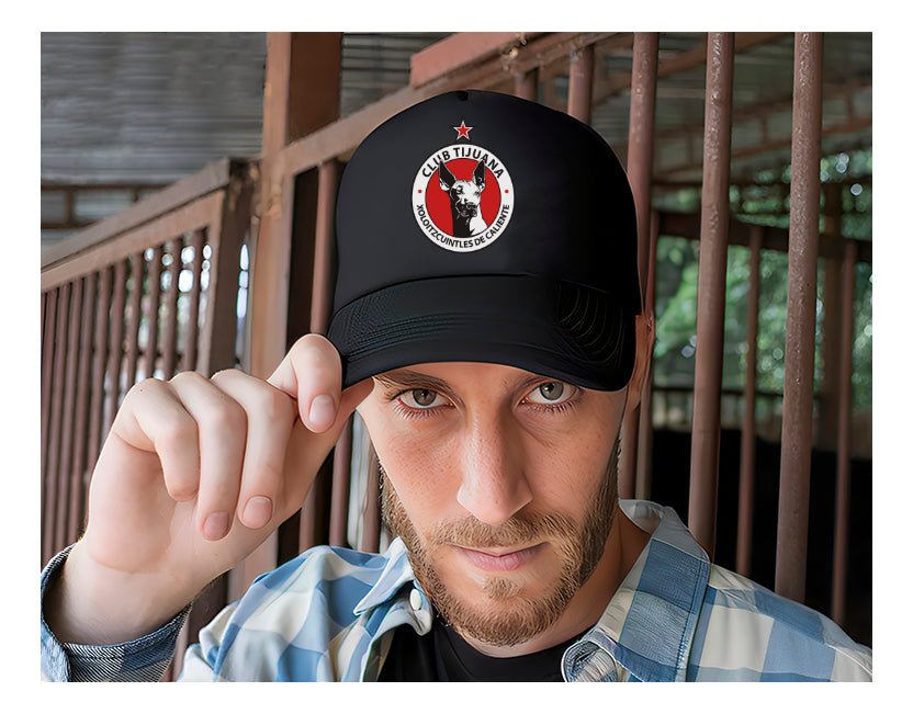 Gorra Tijuana Xoloitzcuintles Fútbol Fifa Liga Mx Deportes Negro Ajustable Xoloz