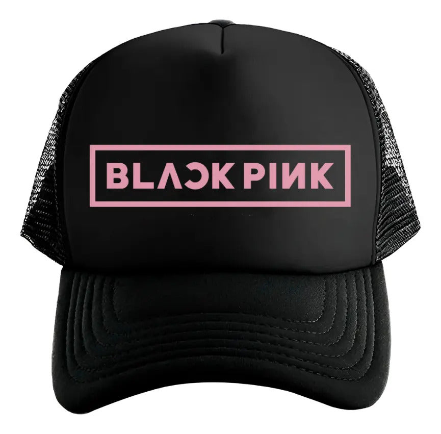 Gorra Trucker Black Pink Música Pop R&b Hip Hop Korea Negro Ajustable Bp