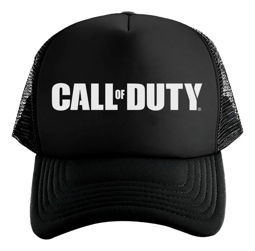 Gorra Trucker Call Of Duty Videojuegos Gamer Streaming Pc Negro Ajustable Cod
