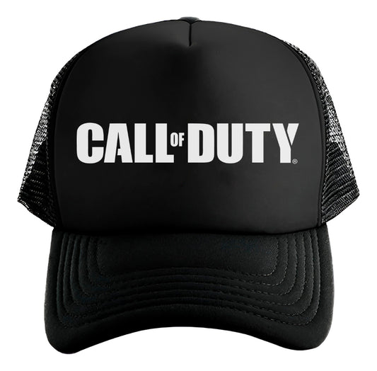 Gorra Trucker Call Of Duty Videojuegos Gamer Streaming Pc Negro Ajustable Cod