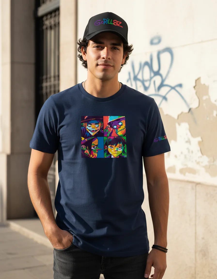 Playera Y Gorra Gorillaz Música Hip Hop Rock Pop Electrónica