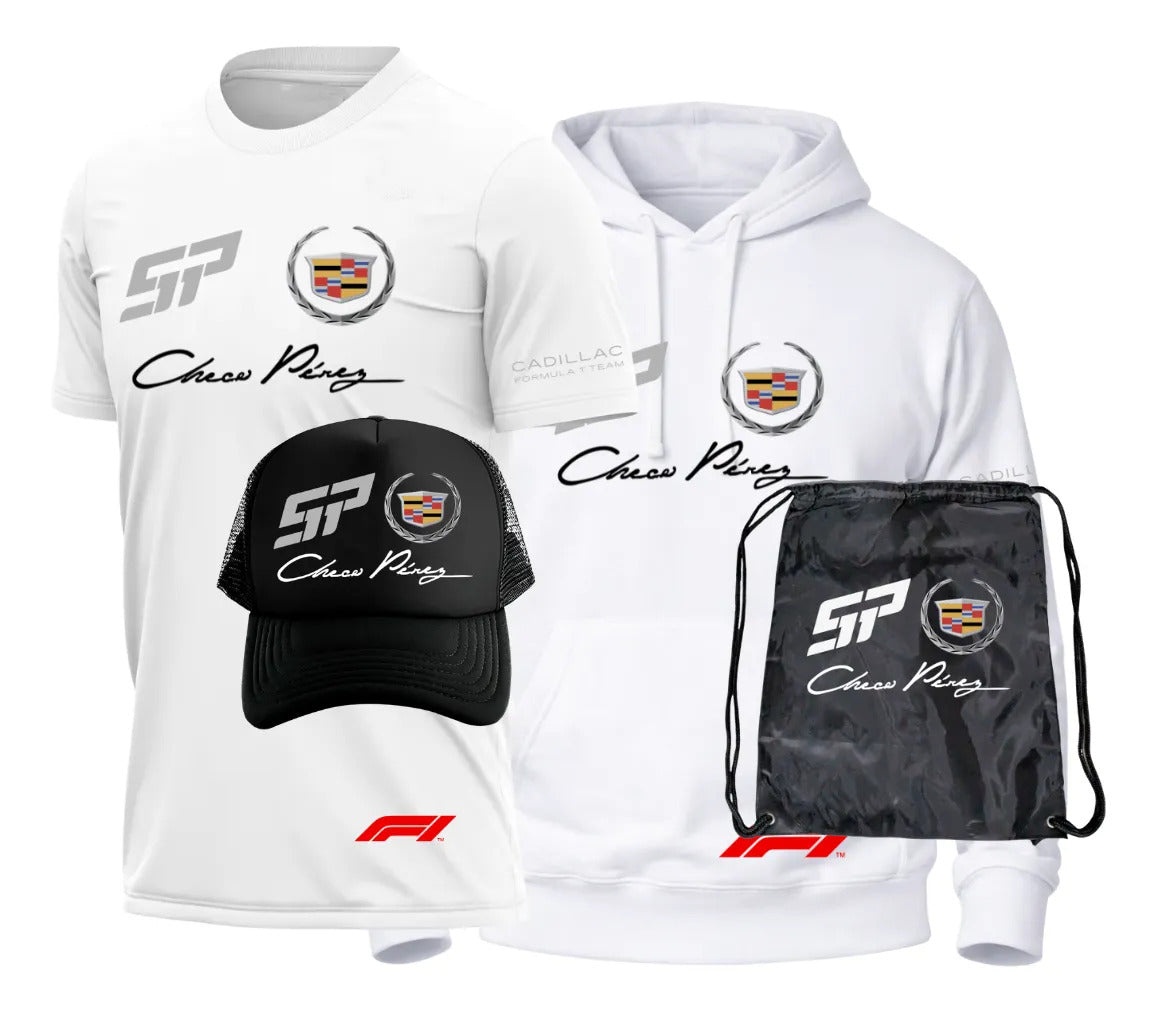 Pack Playera Sudadera Gorra Mochila Cadillac Formula 1 Team