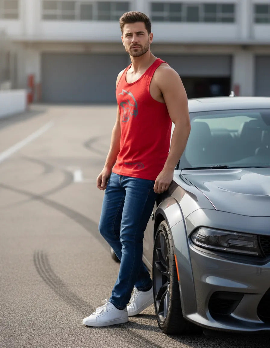 Playera Sin Mangas Hellcat Srt Dodge Charger Automovilismo