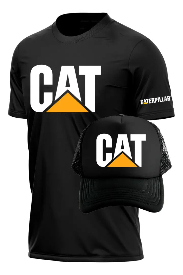 Playera Y Gorra Caterpillar Maquinaria Construcción