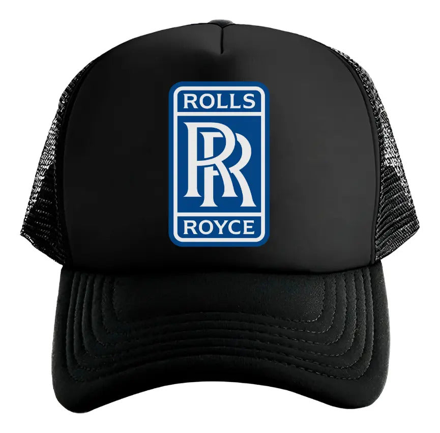 Gorra Trucker Rolls Royce Coche Vehículo Automóvil Carro Negro Ajustable Rr