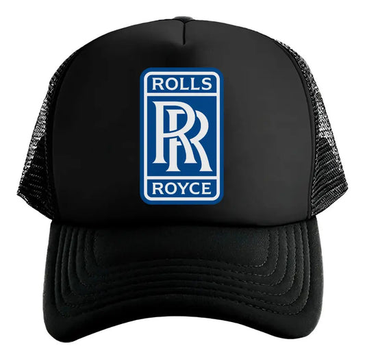 Gorra Trucker Rolls Royce Coche Vehículo Automóvil Carro Negro Ajustable Rr
