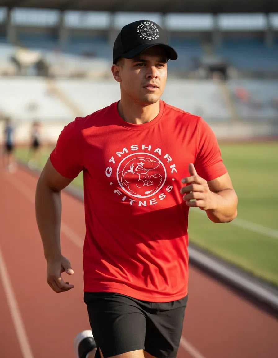 Playera Y Gorra Gym Shark Gym Fitness Running Deportes