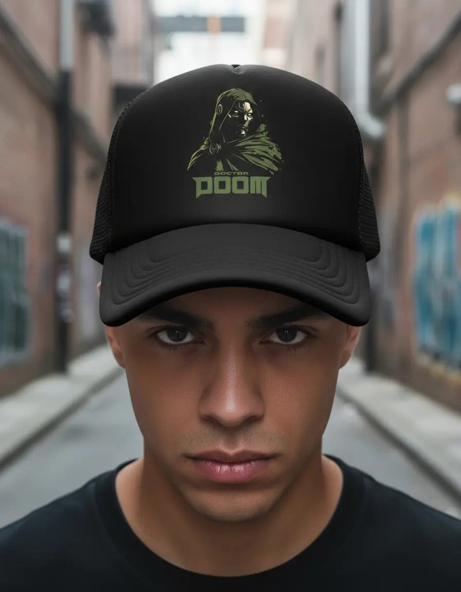 Gorra Dr Doom Avengers Doomsday 4 Fantásticos Marvel Mcu Ucm Negro Ajustable Dr Doom
