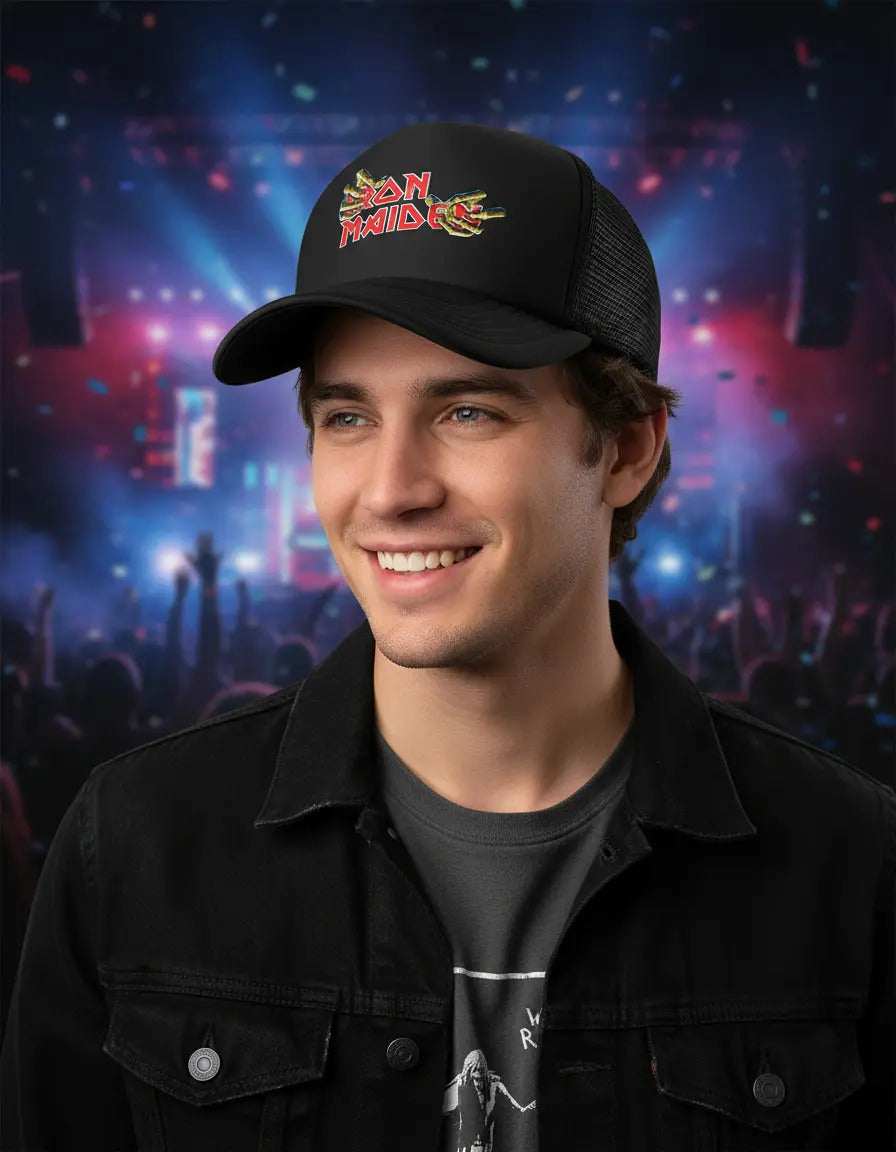 Gorra Iron Maiden Eddie Música Rock Heavy Metal Negro Ajustable Im