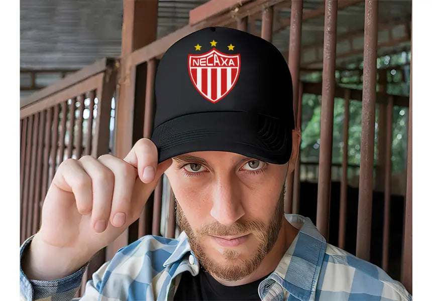 Gorra Necaxa Fútbol Fifa Liga Mx Deportes México Negro Ajustable Necaxa