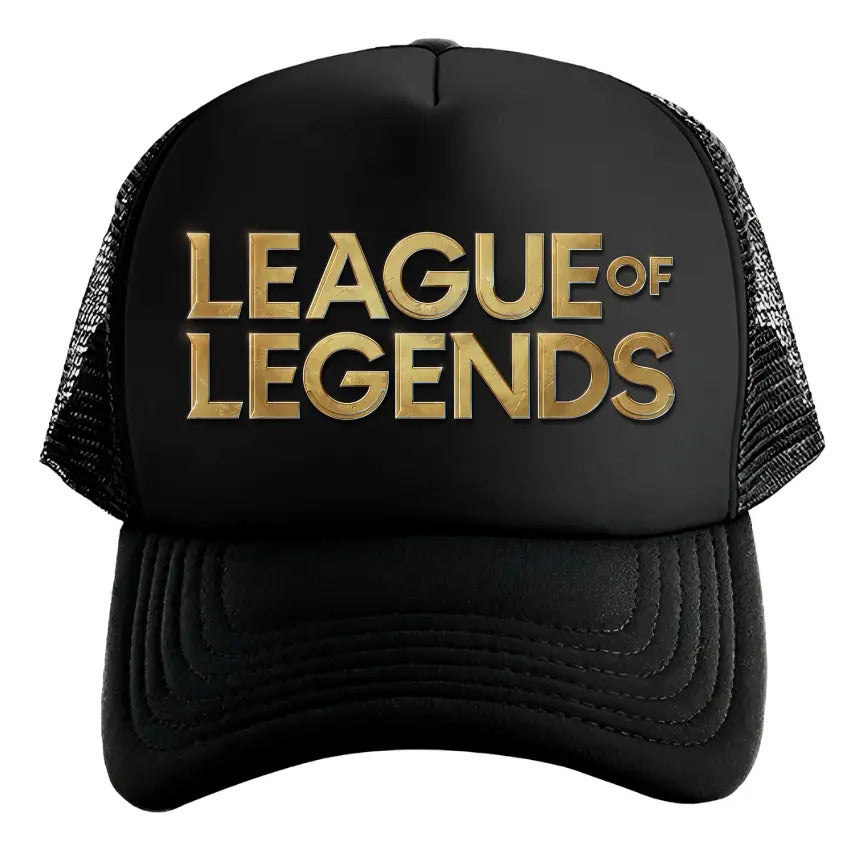Gorra Trucker League Of Legends Videojuegos Ps5 Xbox Pc Lol Negro Ajustable Lol
