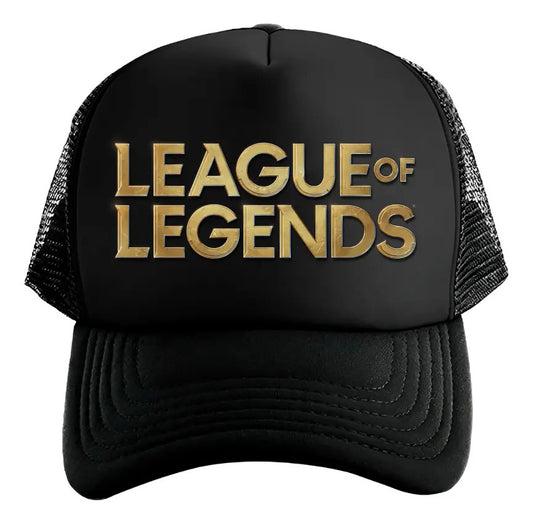 Gorra Trucker League Of Legends Videojuegos Ps5 Xbox Pc Lol Negro Ajustable Lol