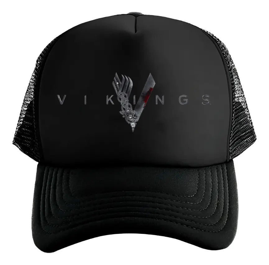 Gorra Trucker Vikings Ragnar Lodbrok Series Televisión Hbo Negro Ajustable Vkngs