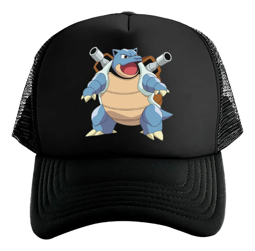 Gorra Gengar Pokémon Pikachu Charmander Bulbasaur Squirtle Negro Ajustable Blastoise