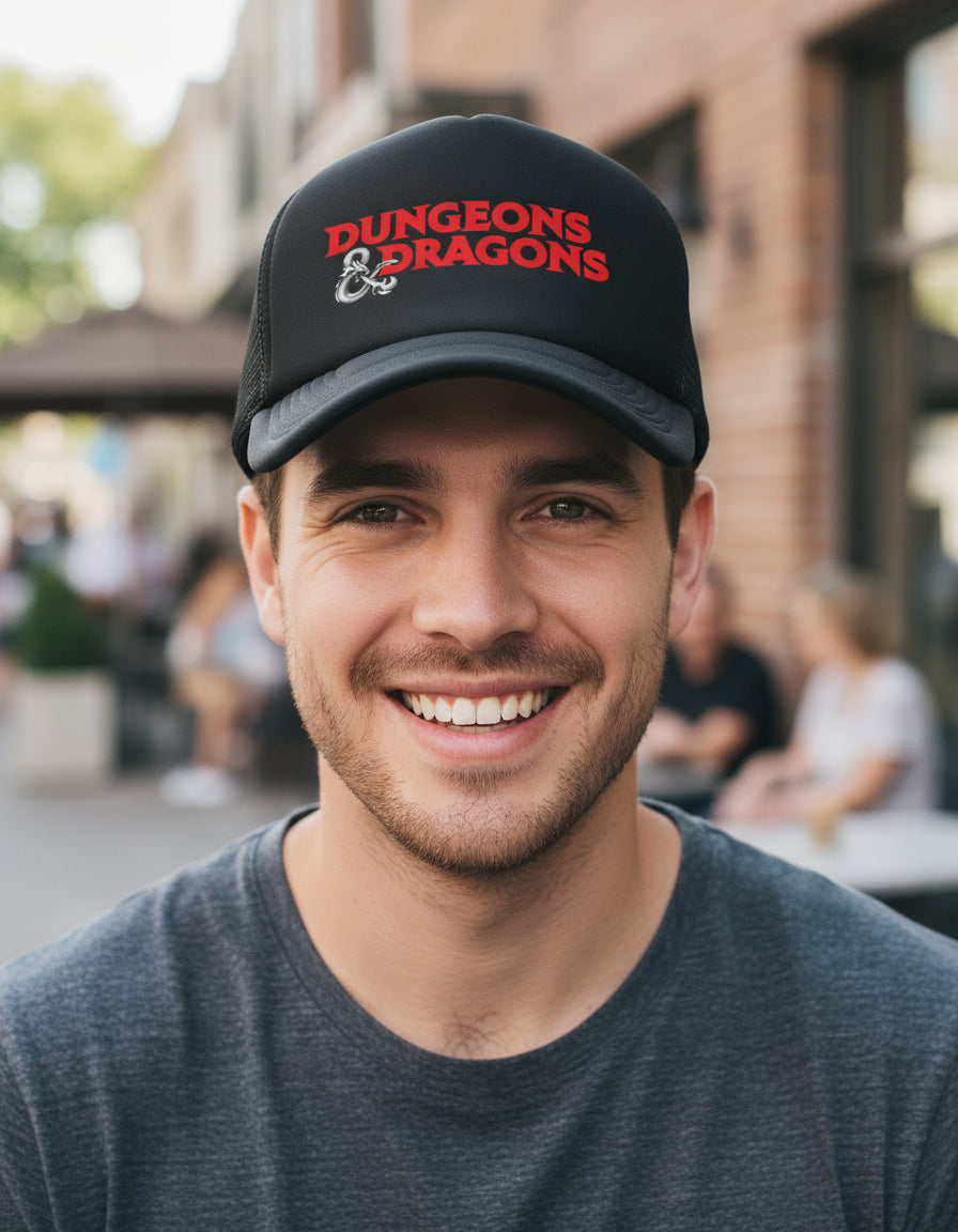 Gorra Trucker Dungeons & Dragons Cine Videojuegos Películas Negro Ajustable D&d