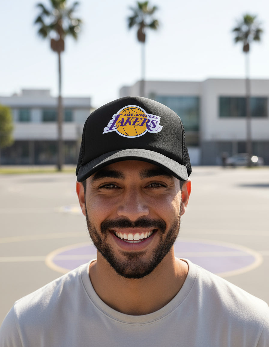 Gorra Los Ángeles Lakers Nba Básquetbol Baloncesto Negro Ajustable Lakers