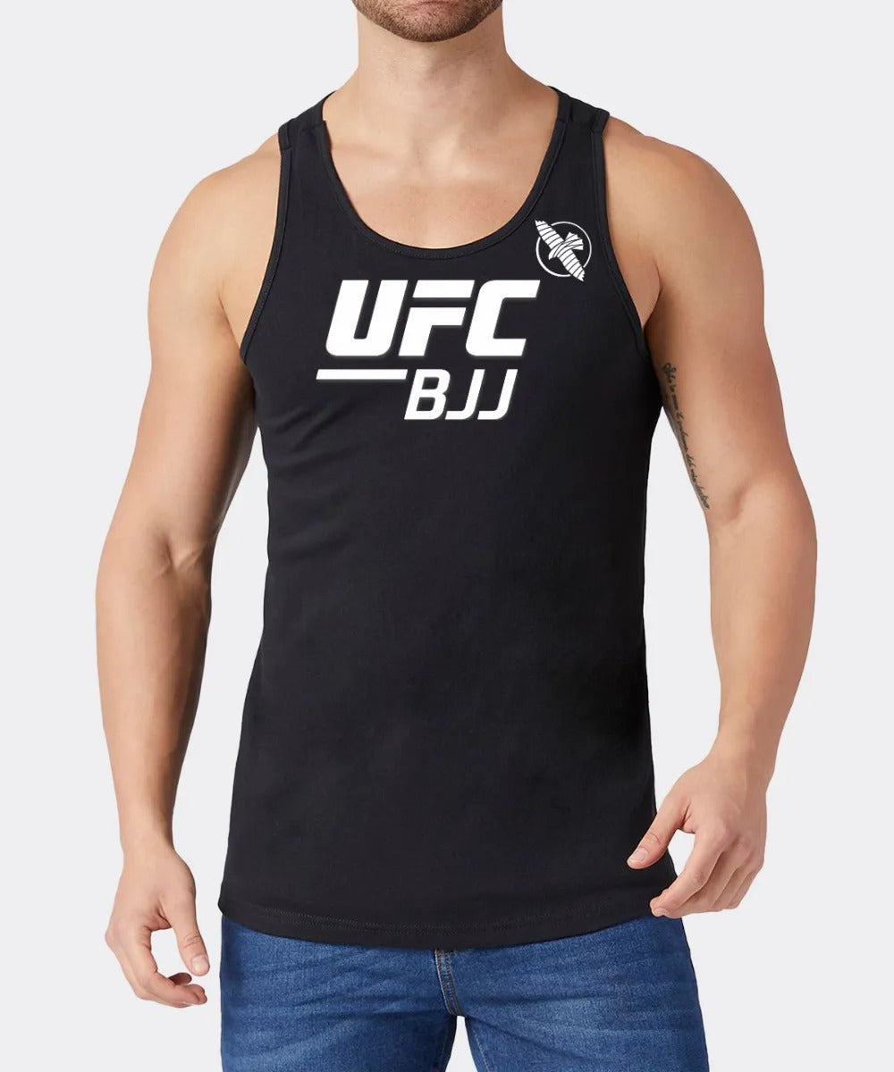 Playera Sin Mangas Ufc Bjj Brazilian Jiu Jitsu Mma Hayabusa Negro White M