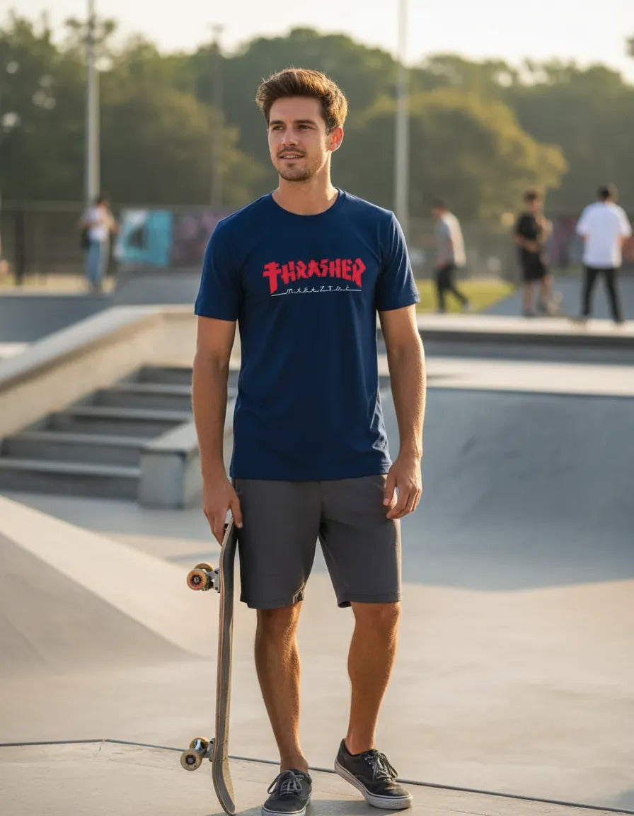 Playera Deportiva Thrasher Magazine Skate Skateboard Rock