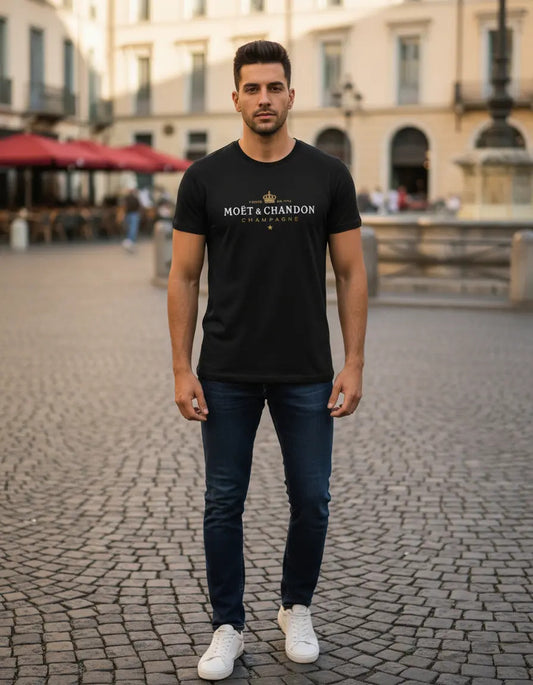 Playera Moët & Chandon Champagne Bebida Lujo Elegante Moda