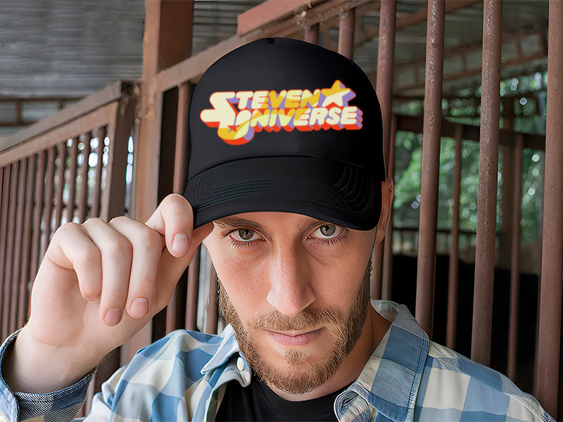 Gorra Trucker Steven Universe Cartoon Network Negro Ajustable Su