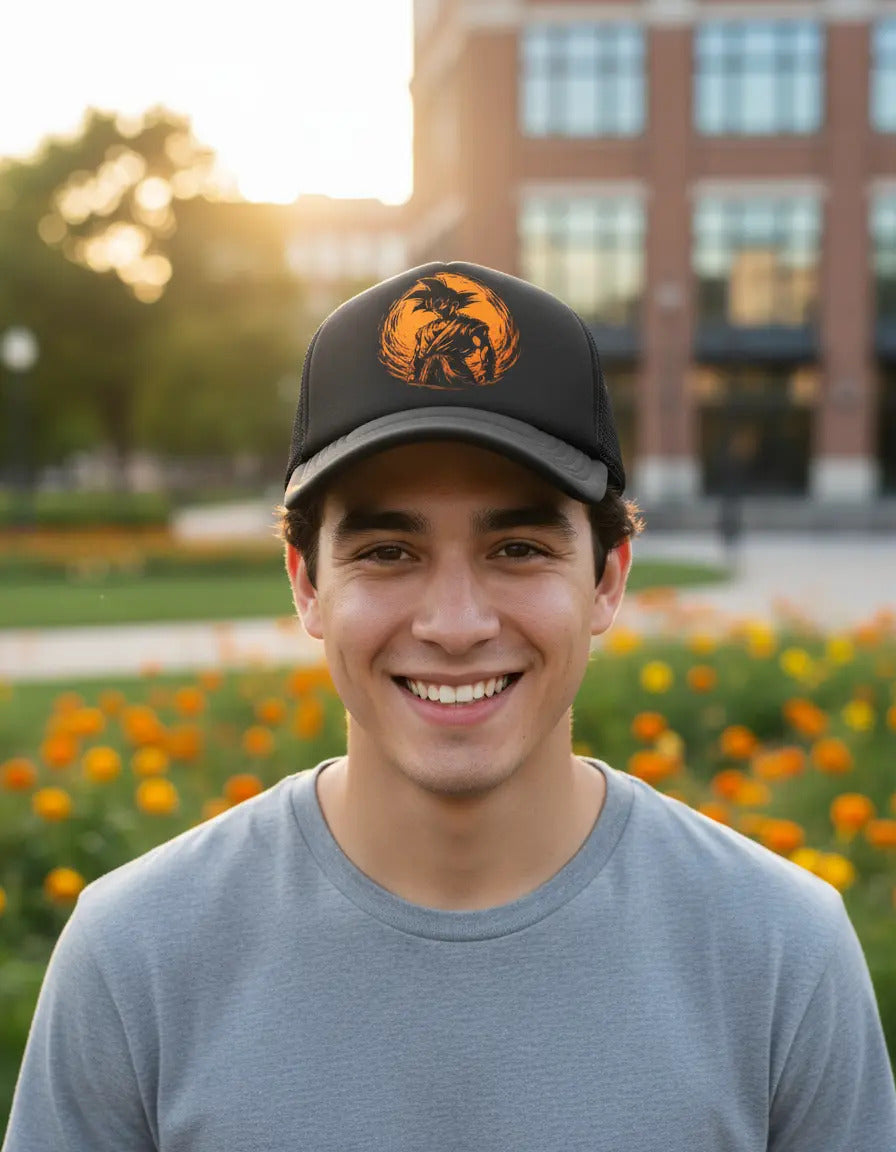 Gorra Dragón Ball Z Super Gt Gokú Anime Negro Ajustable Goku