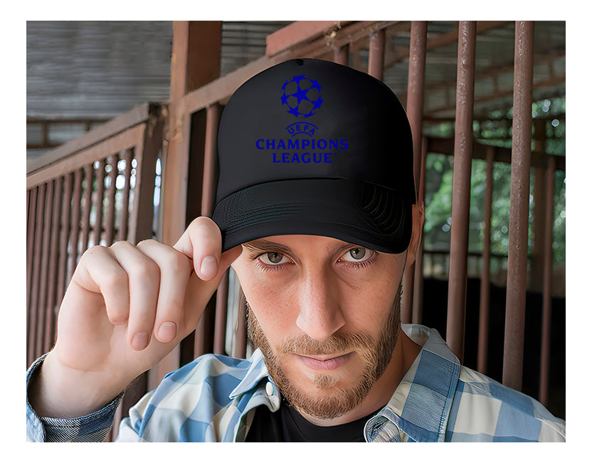 Gorra Trucker Uefa Fútbol Fifa Uefa Champions League Negro Ajustable Uefa