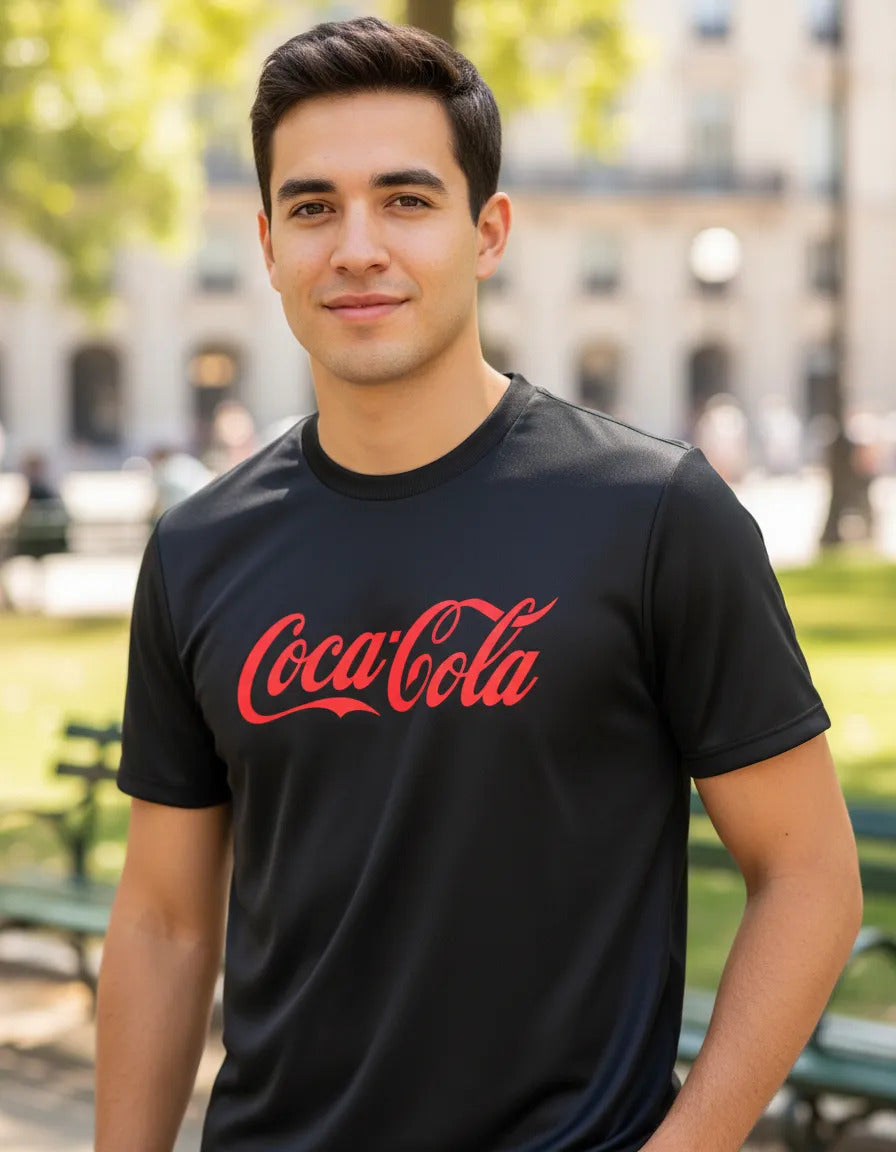 Playera Coca Cola Refresco Soda Bebida Negro Logo Ch
