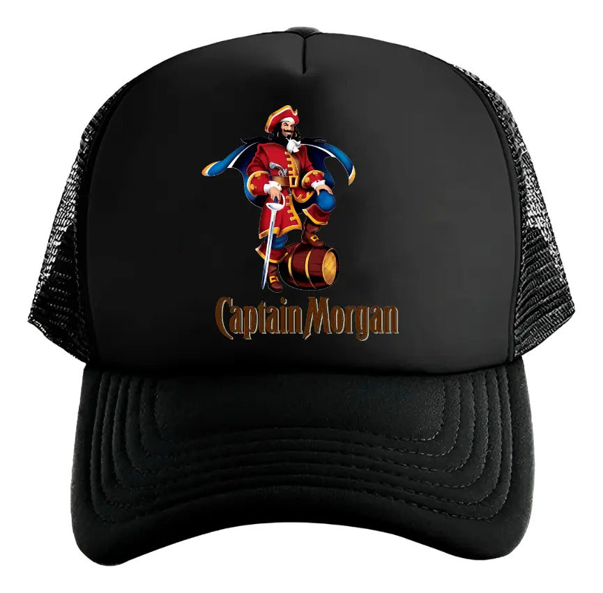 Gorra Captain Morgan Ron Bebida Negro Ajustable Cm