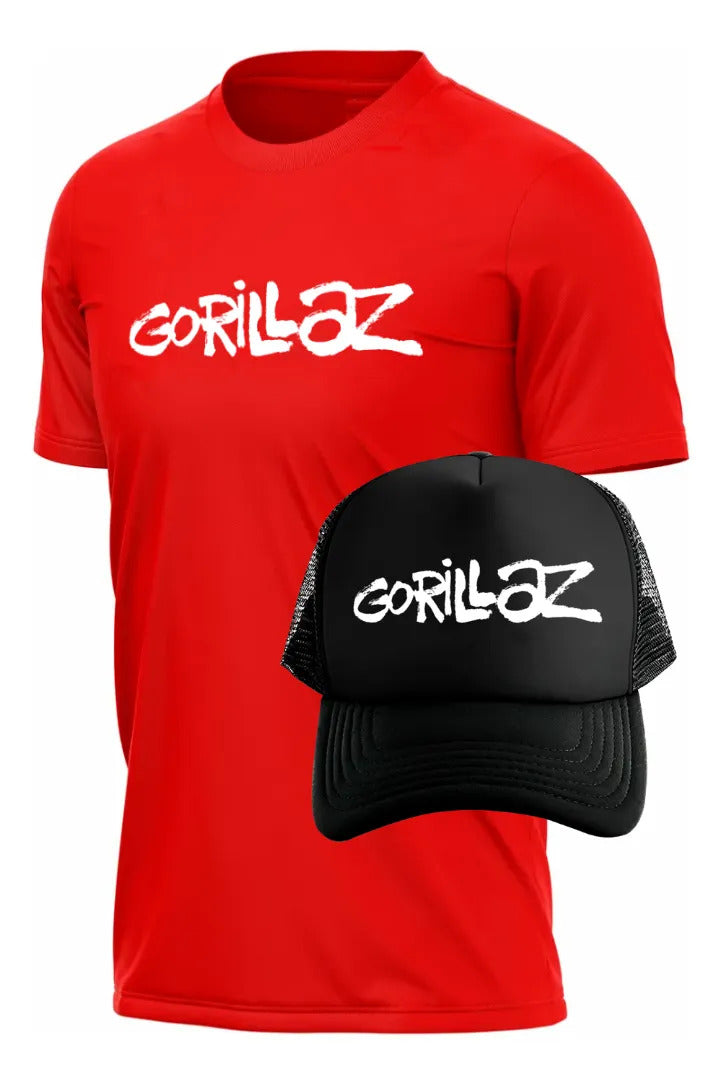 Playera Y Gorra Gorillaz Música Hip Hop Rock Pop Electrónica
