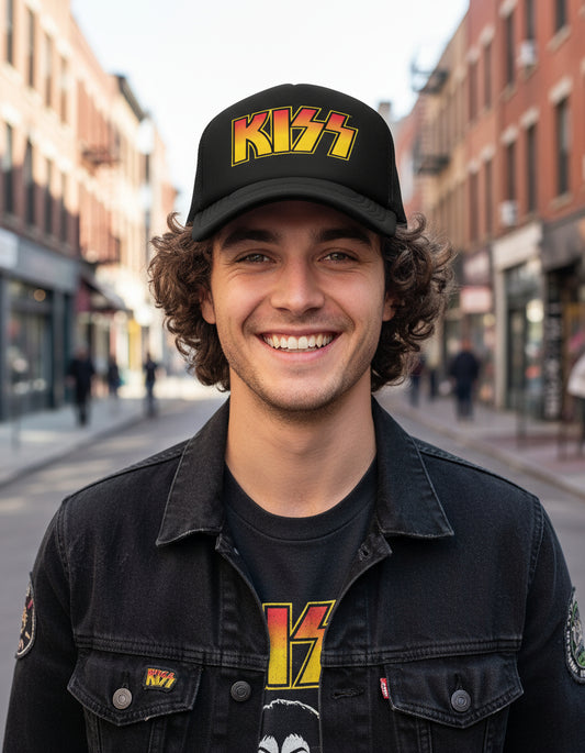 Gorra Trucker Kizz Música Rock Negro Ajustable Kizz
