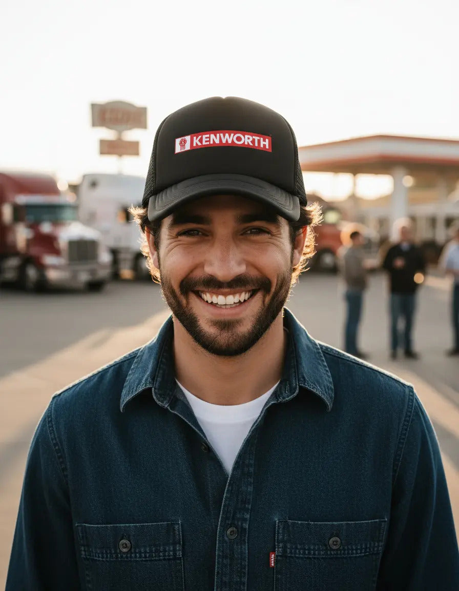 Gorra Trucker Kenworth Trailero Camionero Negro Ajustable Kenworth