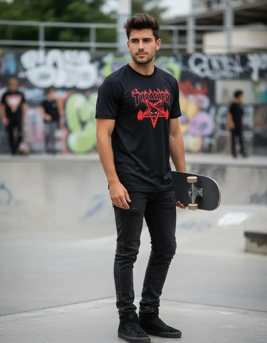 Playera Deportiva Thrasher Magazine Skate Skateboard Rock