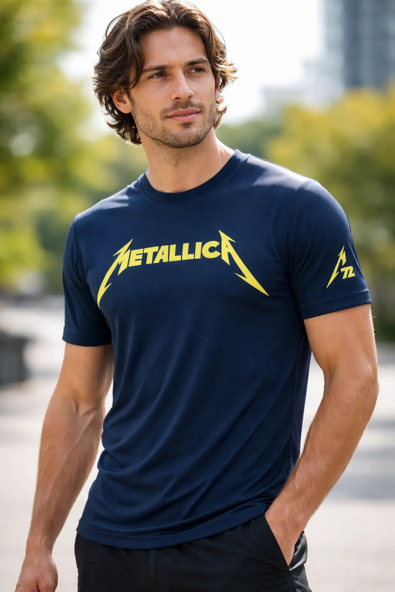 Playera Metallica Deportiva Dry Fit Música Rock Heavy Metal