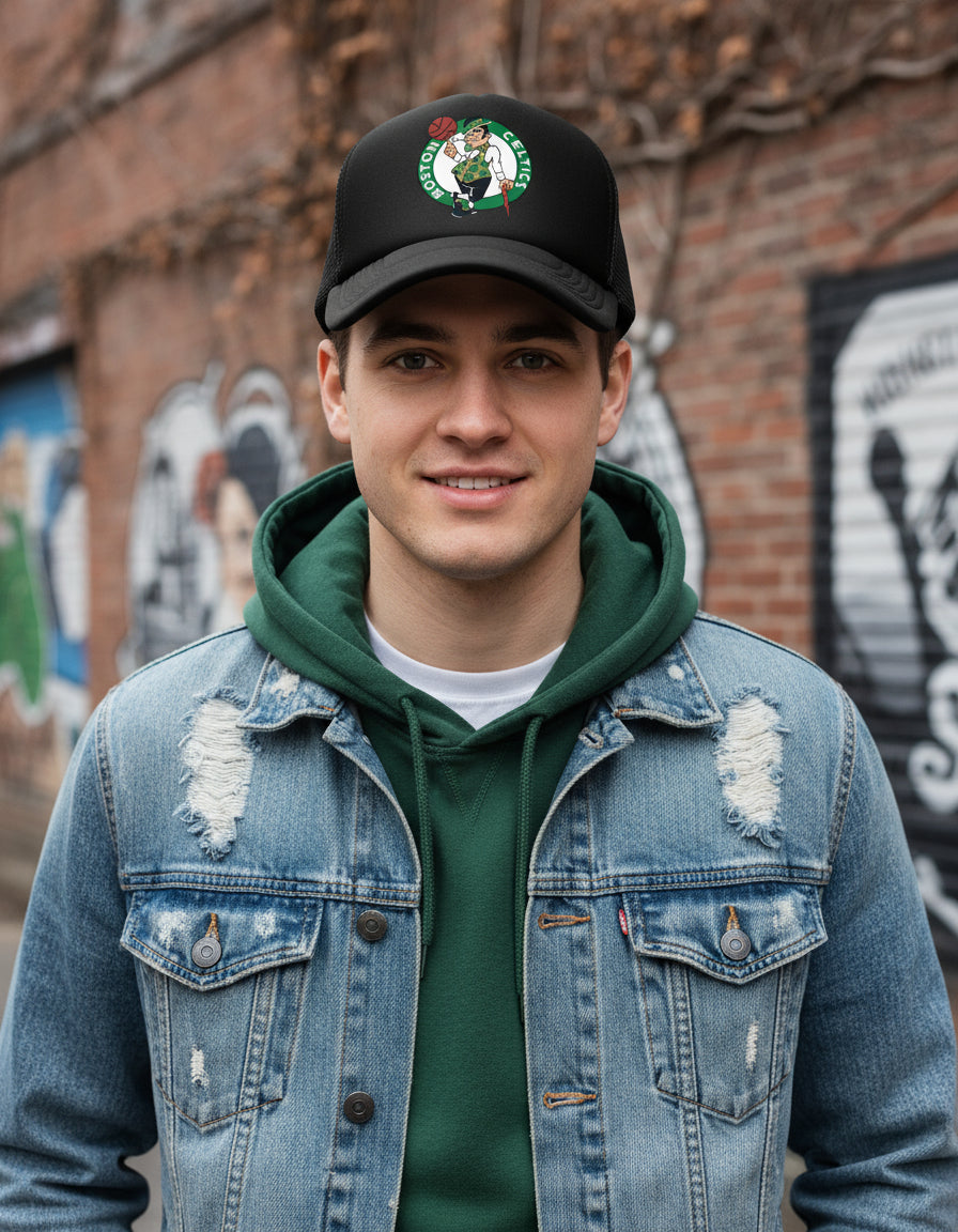 Gorra Boston Celtics Nba Básquetbol Baloncesto Negro Ajustable Bc