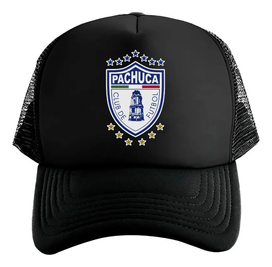 Gorra Trucker Pachuca Fútbol Fifa Liga Mx Deportes México Negro Ajustable Pachuca