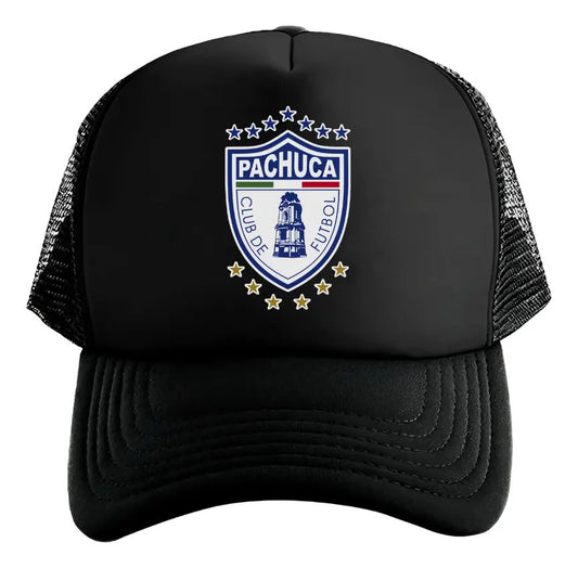Gorra Trucker Pachuca Fútbol Fifa Liga Mx Deportes México Negro Ajustable Pachuca